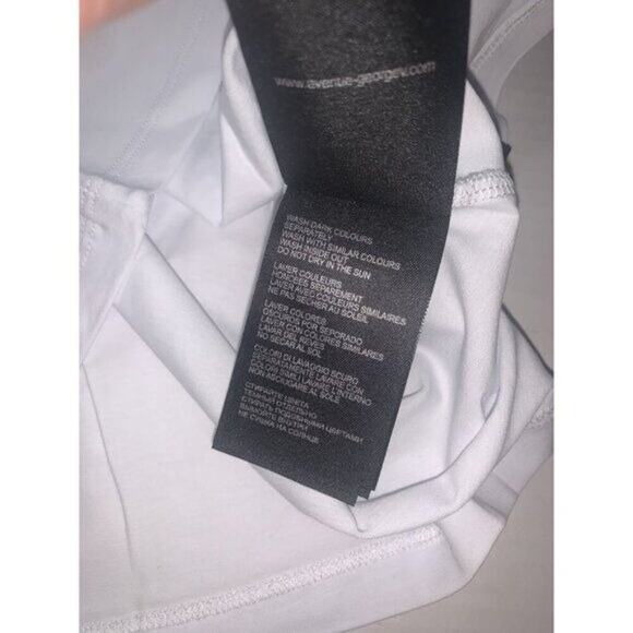 AVENUE GEORGE V Paris Men's‎ White Graphic T-Shirt With Black Panther Rhinestone - Picture 12 of 14